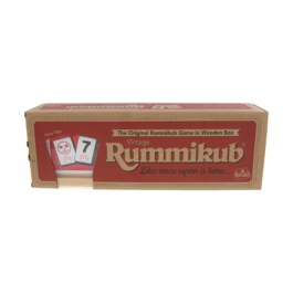 De voorkant van de doos van Rummikub Vintage