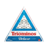 De voorkant van de doos van het strategische spel Triominos Deluxe