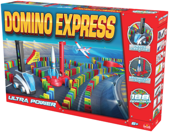 De doos van de Domino Express Ultra Power vanuit een rechterhoek