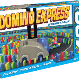 De doos van de Domino Express Track Creator + 400 Stenen vanuit een linkerhoek