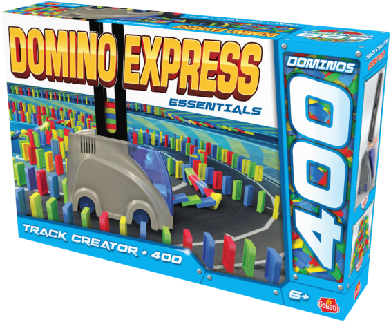 De doos van de Domino Express Track Creator + 400 Stenen vanuit een rechterhoek