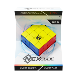 De voorkant van de verpakking van de speedcube Nexcube 4x4