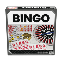 De voorkant van de doos van het klassieke spel Bingo