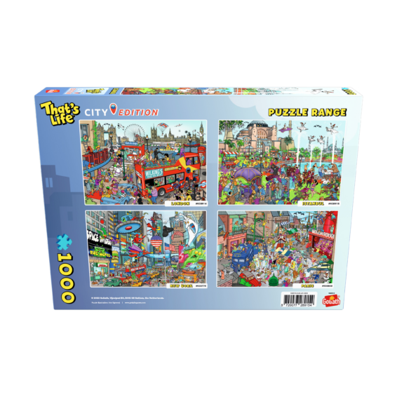 De achterkant van de doos van de That's Life City Edition Istanbul puzzel