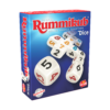 De doos van het spel Rummikub Dice vanuit een linkerhoek