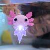 De Axolotl die licht geeft onder water