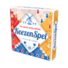 De doos van het bordspel Keezenspel vanuit een rechterhoek