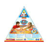 De achterkant van de doos van het spel Triominos Junior Paw Patrol