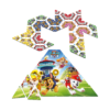 de inhoud van de doos van het strategische bordspel Triominos Junior Paw Patrol