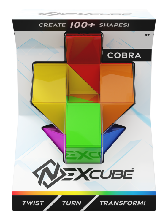 De voorkant van de doos van de Nexcube Cobra