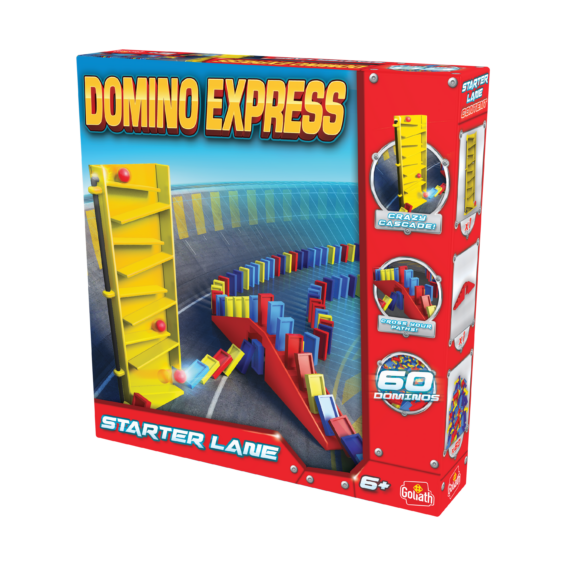 De doos van het speelgoed Domino Express Starter Lane Rechterhoek