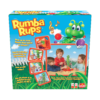 De achterkant van de doos van het kinderspel Rumba Rups