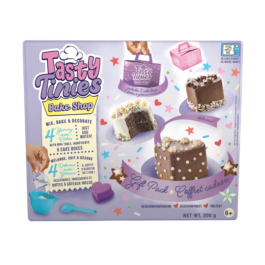 De voorkant van de doos van de Tasty Tinies Gift Pack