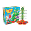 De doos en de inhoud van de doos van het kinderspel Rumba Rups