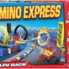 De voorkant van de doos van de Domino Express Crazy Race Refresh