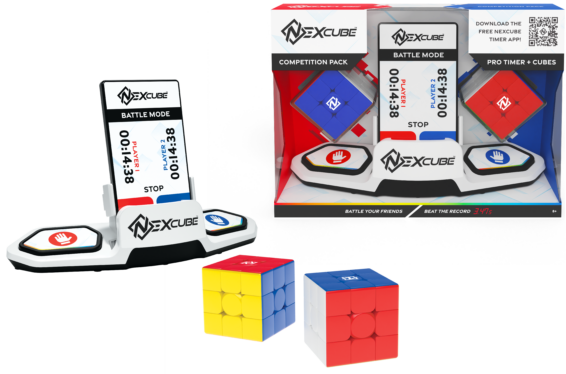 De inhoud van de doos en de doos van de Nexcube Competition Pack