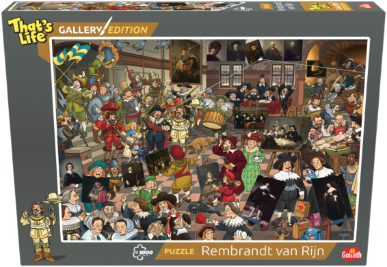 De voorkant van de doos van de That's Life Gallery Edition Rembrandt van Rijn 2024