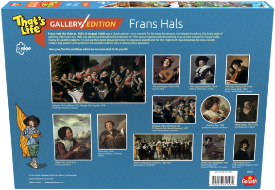 De achterkant van de doos van de That's Life Gallery Edition Frans Hals 2024