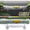 De doos en het ingetrokken zwaard van de Power Saber Groen lightsaber