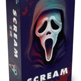 De doos van het coöperatieve partyspel Scream the Game vanuit een linkerhoek