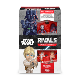 De voorkant van de doos van het collectable spel Star Wars Rivals Premier Set